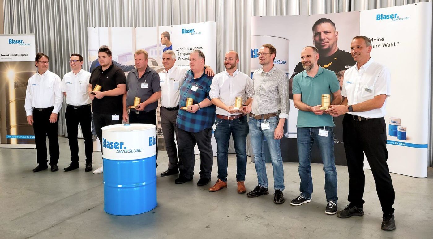 Gewinnerteams der Blaser-Produktivitätstrophäe 2022