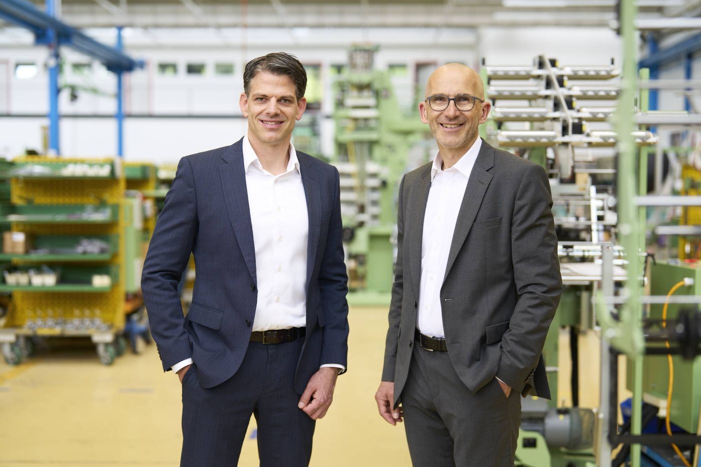 v.l.: Stephan Bühler (VR-Präsident und Inhaber) und der neue CEO Andreas Conzelmann haben eine gemeinsame Vision, wie sich die Jakob Müller Group weiterentwickeln soll..